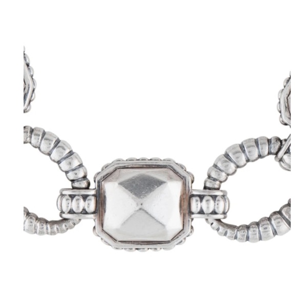 LAGOS
Sterling Silver Rock & Oval Link Bracelet - Picture 4 of 15